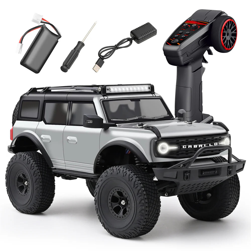 WLtoys 184023 Rock Crawler 1/18 4x4 Gris RTR Caja 2 Velocidades Luces LED