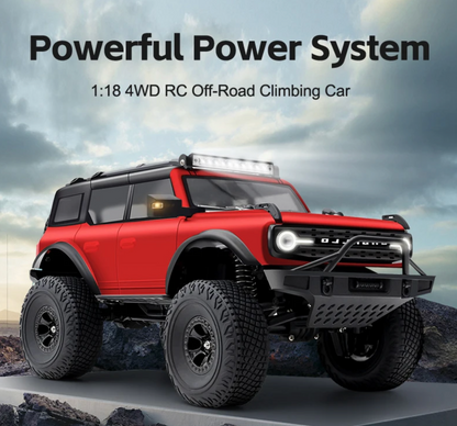 WLtoys 184023 Rock Crawler 1/18 4x4 Rojo RTR Caja 2 Velocidades Luces LED