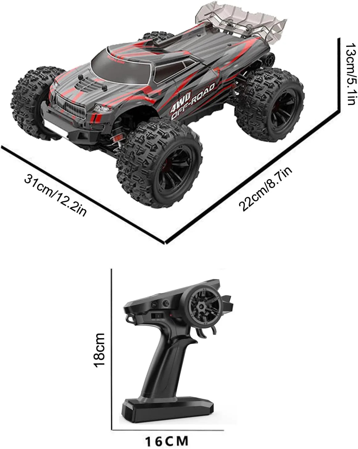 Carro De Control Remoto Mjx Hyper Go 16210 1/16 Brushless