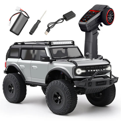 WLtoys 184023 Rock Crawler 1/18 4x4 Gris RTR Caja 2 Velocidades Luces LED