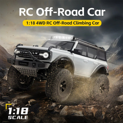 WLtoys 184023 Rock Crawler 1/18 4x4 Gris RTR Caja 2 Velocidades Luces LED